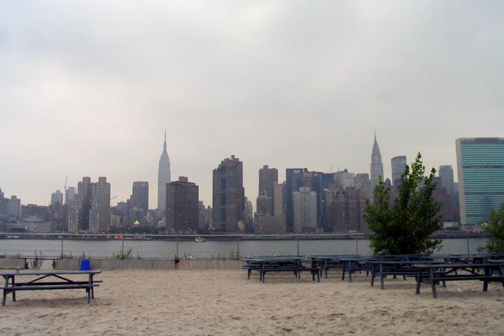 Manhattan Skyline From Water Taxi Beach, 2-03 Borden Avenue, Hunters Point, Long Island City, Queens, July 5, 2007
