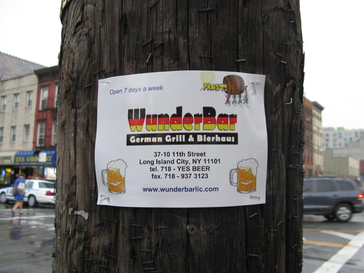 WunderBar Flier, 50th Avenue and Vernon Boulevard, Hunters Point, Long Island City, Queens, April 6, 2009