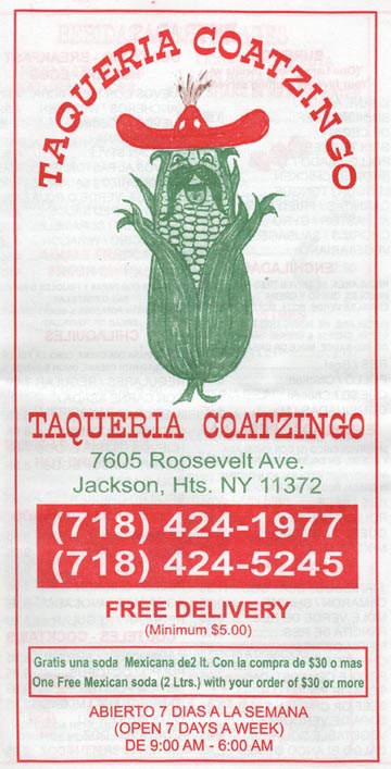 Taqueria Coatzingo, 76-05 Roosevelt Avenue, Jackson Heights