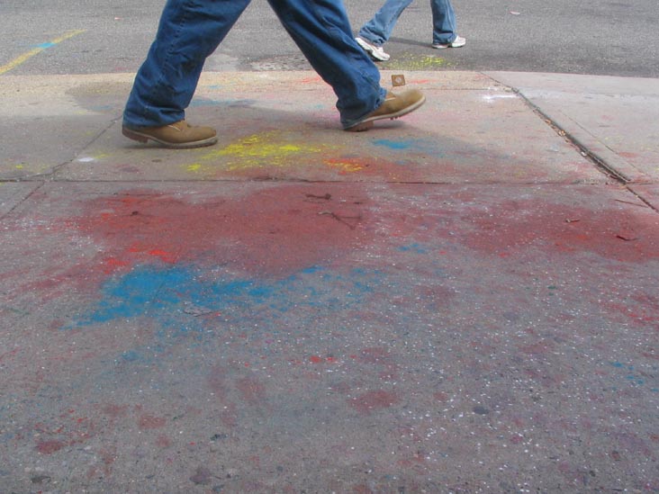 Leftover Dye, 123rd Street and Liberty Avenue, Phagwah Parade, Richmond Hill, Queens, March 19, 2006
