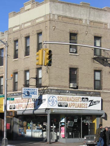 Schumacher's Appliances, 68th Avenue and Fresh Pond Road, NE Corner, Ridgewood, Queens