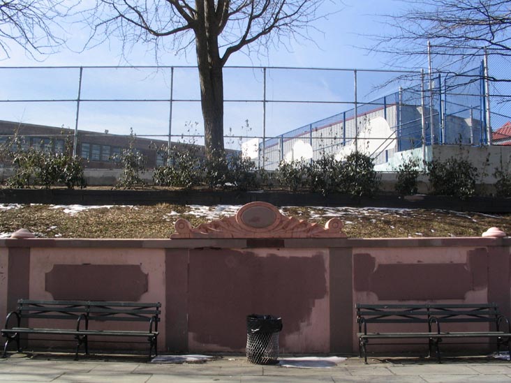 Sitting Area Near Doughboy Statue, Doughboy Park, Woodside, Queens