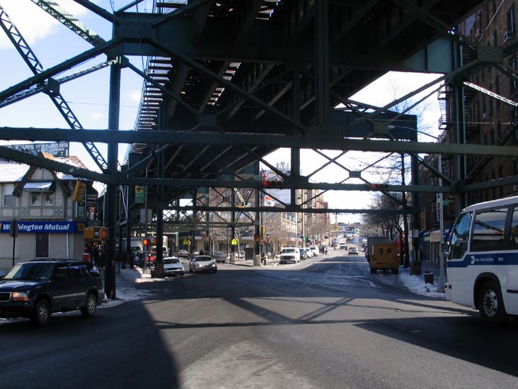 Looking East Down Roosevelt Avenue, Sergeant Carl R. Sohncke Square, Woodside, Queens, March 3, 2006