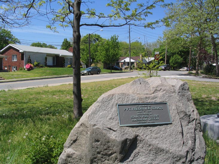 Private Frederick Staats Memorial, Staats Circle, Grasmere, Staten Island