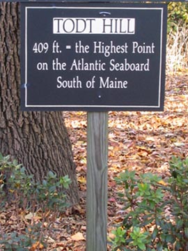 Todt Hill, 409 Feet, Highest Point on the Atlantic Seaboard South of Maine