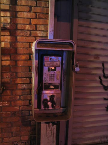 Busted Payphone Outside Talk of the Town, 24 Giffords Lane, Great Kills, Staten Island, April 17, 2004