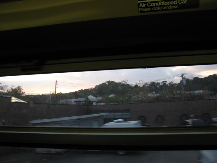 View From Southbound Staten Island Railway Train, Staten Island, October 23, 2010, 5:38 p.m.