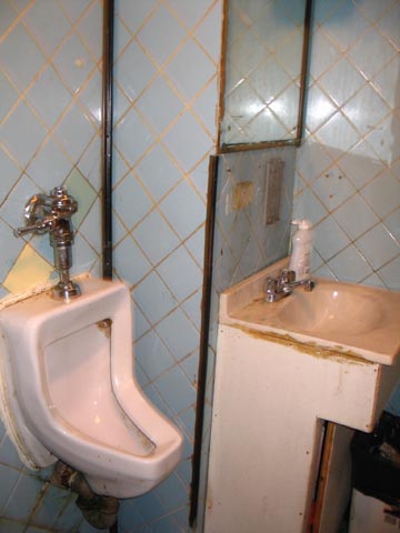 Bathroom, The Real McCoy, 76 Bay Street, St. George, Staten Island, December 18, 2004