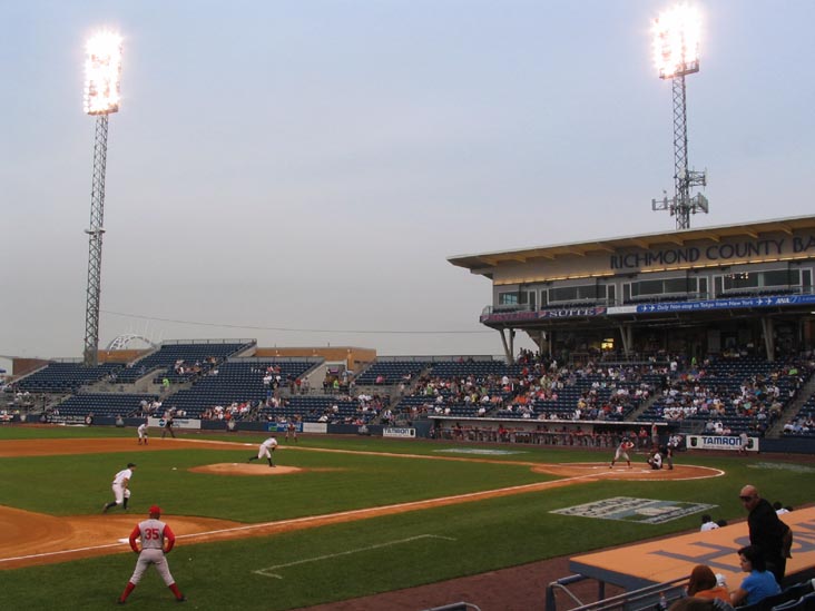 First Pitch, Brookyn Cyclones vs. Staten Island Yankees, August 28, 2006, Richmond County Bank Ballpark, St. George, Staten Island