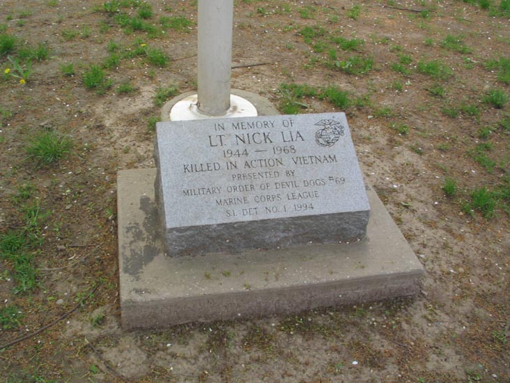 Memorial, Lieutenant Nicholas Lia Playground, St. George, Staten Island