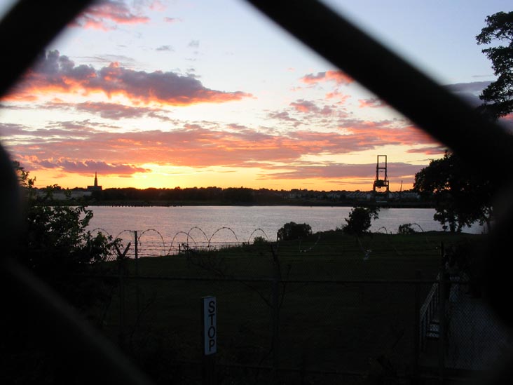 Sunset Over Perth Amboy From Tottenville, Staten Island, August 7, 2004