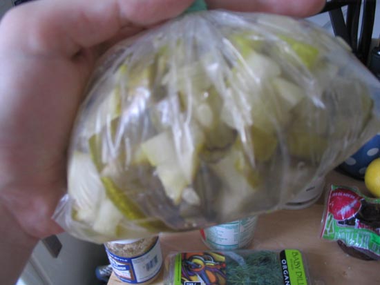 Red Beet Salad with Sour Cream Dressing: Pickles