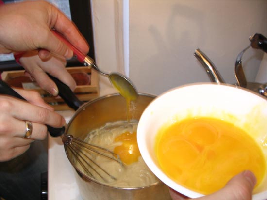 Preparing Cheese Soufflé