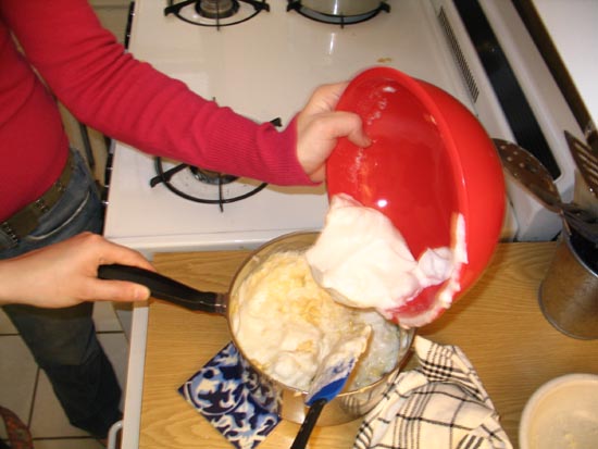 Preparing Cheese Soufflé