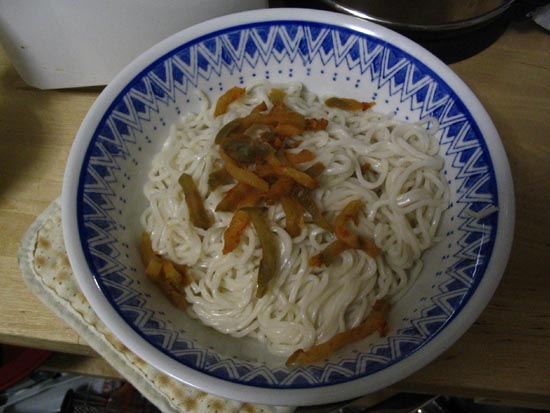 Preserved Vegetable on Noodles