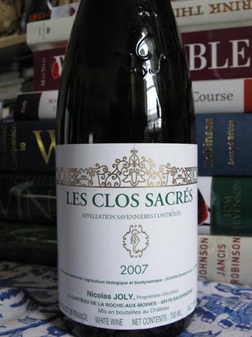 2007 Nicolas Joly Savennières Les Clos Sacrés