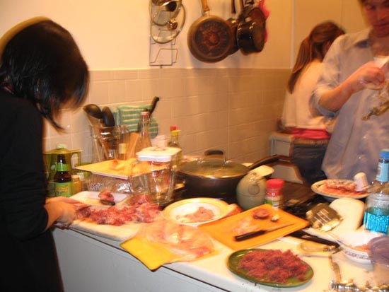 Preparing Meat: Sausagefest 2005, December 10, 2005