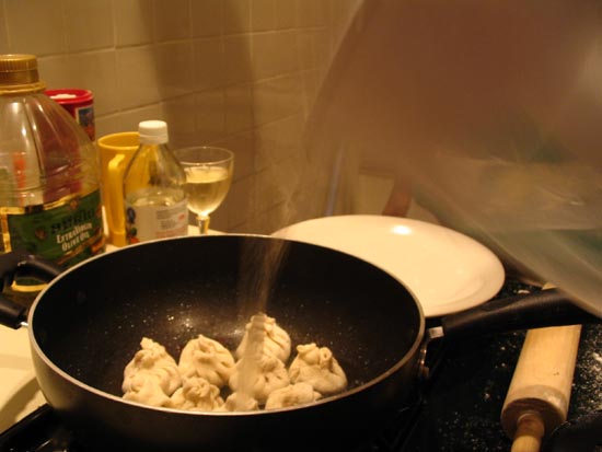 Pork Dumplings: Adding The Water