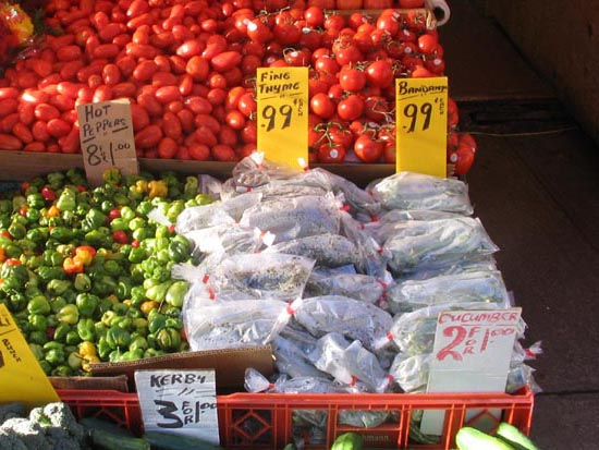 Scotch Bonnet Peppers, Bandanya Leaves, A & N West Indian Grocery, 106-17 Liberty Avenue, Richmond Hill, Queens