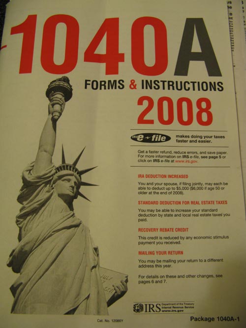 2008 1040A Forms & Instructions Booklet