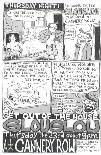 Glouglou Cannery Row Flier, May 23, 1996