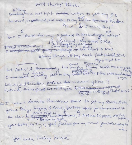 "Will Shortz' Bitch" Draft