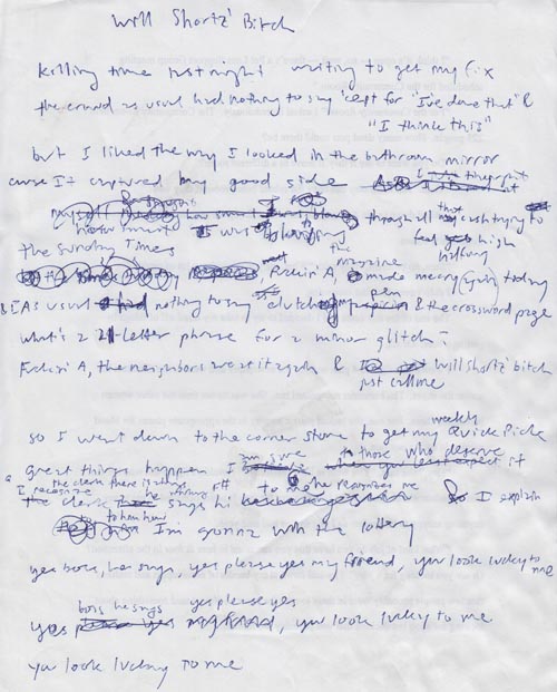 "Will Shortz' Bitch" Draft